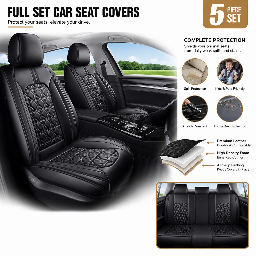 Surge Protector Rack - Premium Interior Car Seat Cover Set