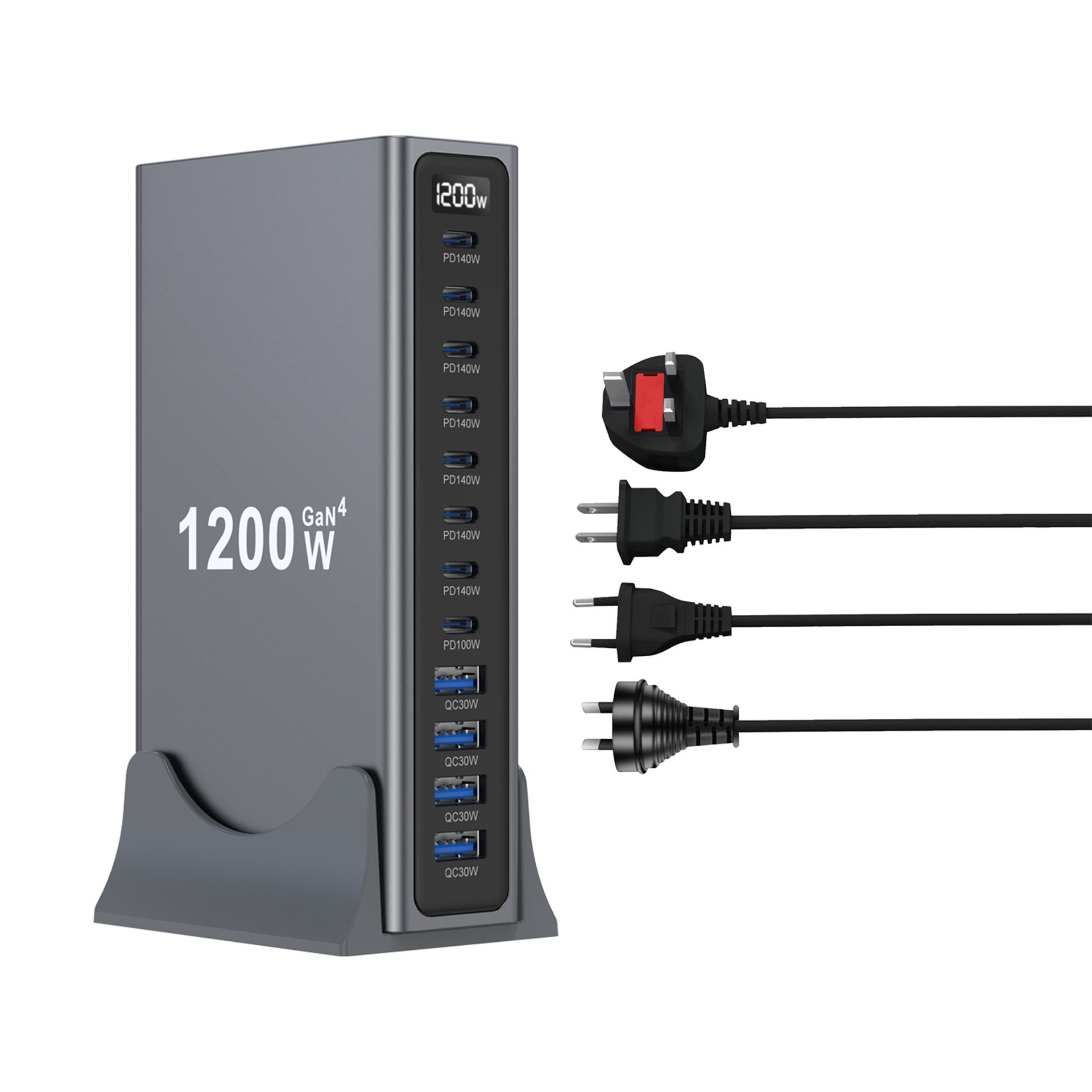 New 1200W Multi Port GaN Deskt - Multi Port Usb Hub ulasan dan harga