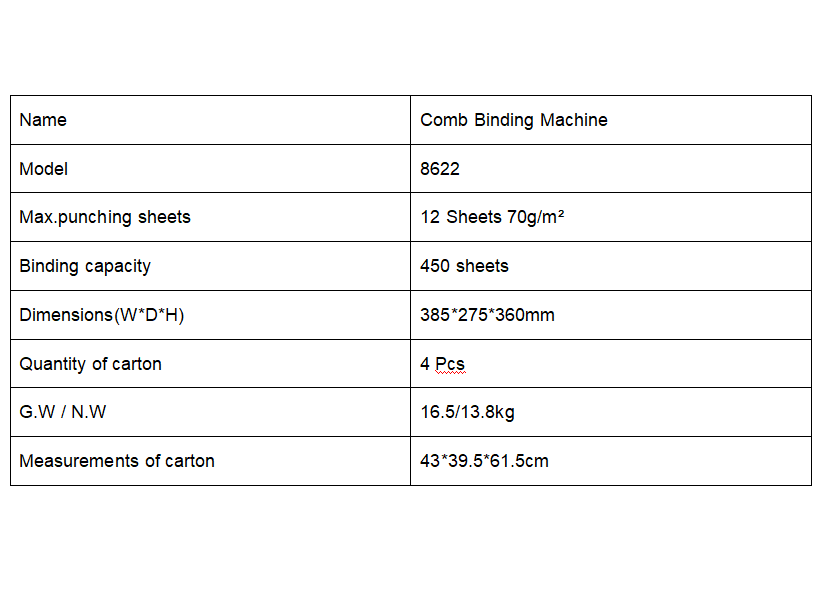 8622 Combs Binding Machine 21  - Binding Machine Comb ulasan dan harga