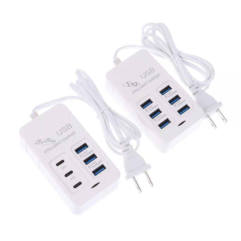 1PC US Plug 6Ports Multiport U - Multi Port Usb Hub ulasan dan harga