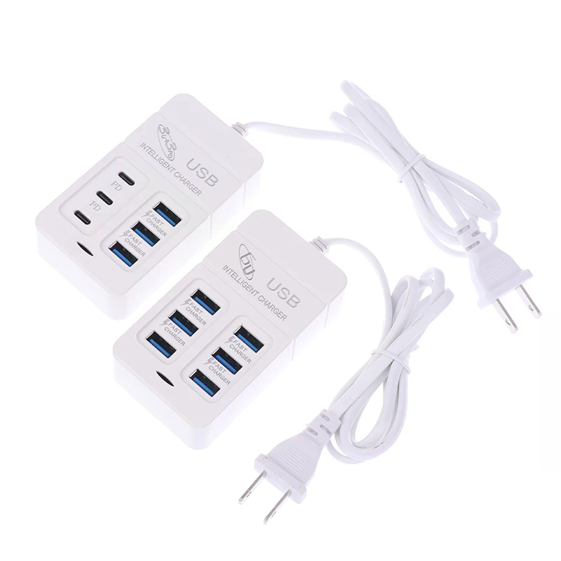 1PC US Plug 6Ports Multiport U - Multi Port Usb Hub ulasan dan harga