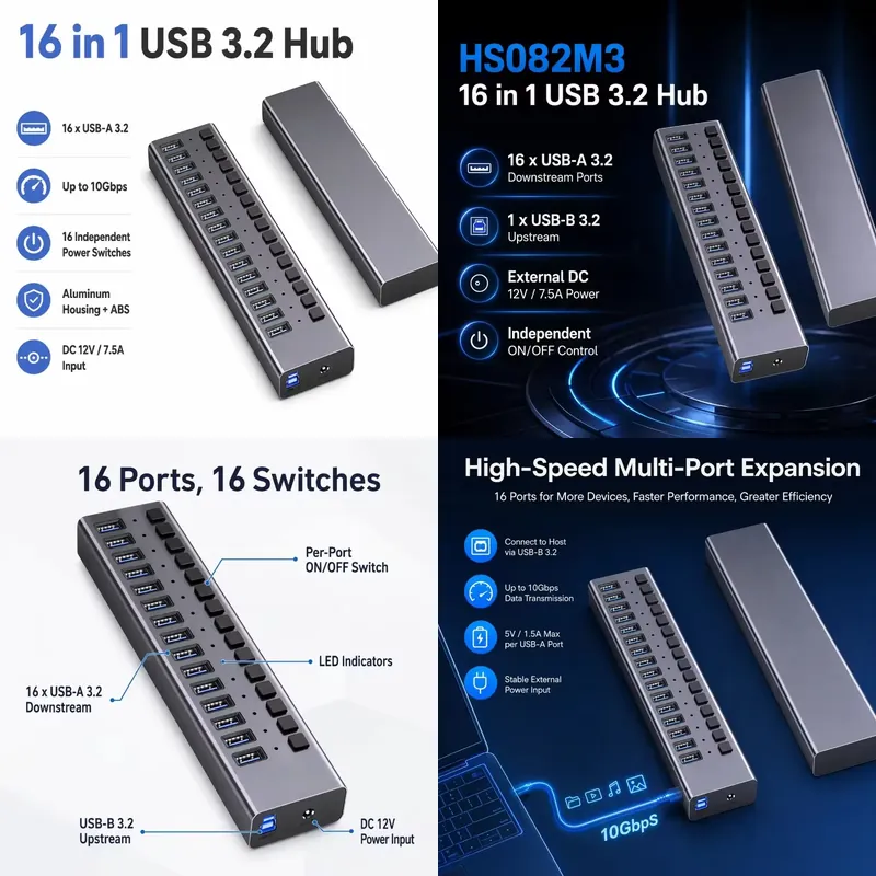 AP01 for 16-Port Powered USB 3 - Multi Port Usb Hub ulasan dan harga
