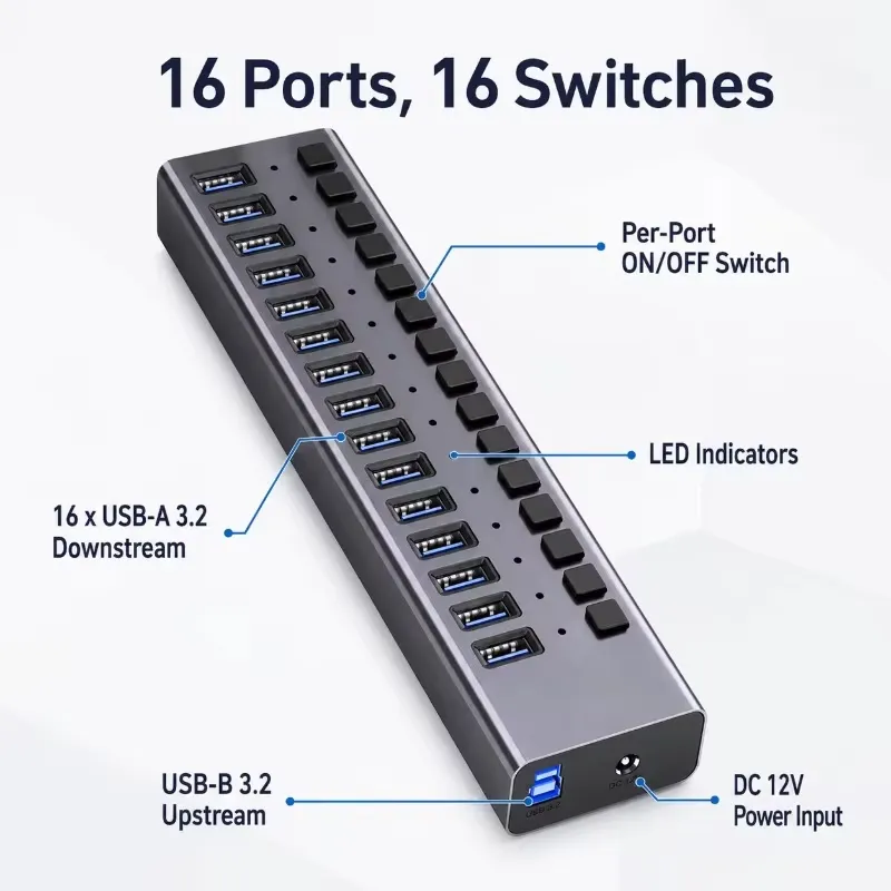 AP01 for 16-Port Powered USB 3 - Multi Port Usb Hub ulasan dan harga