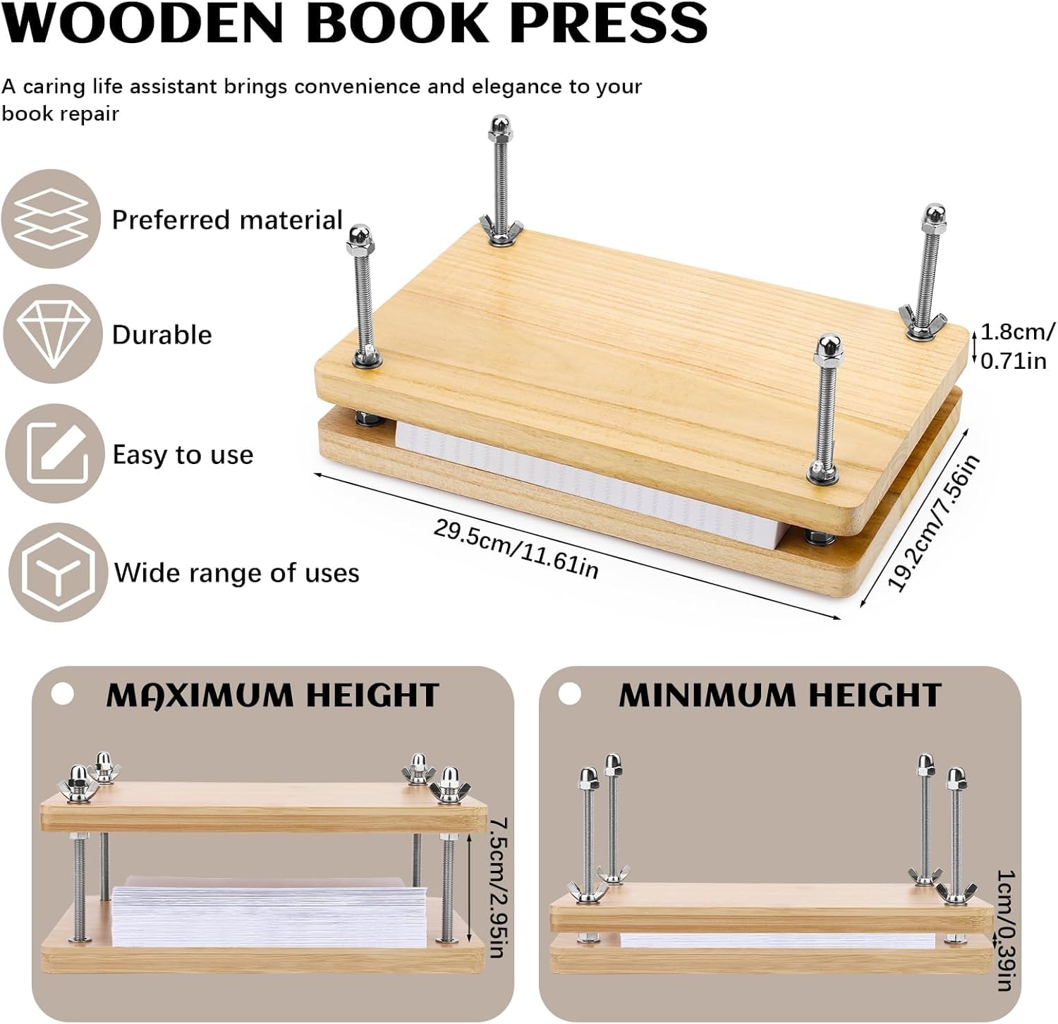 Wooden Book Press, Binding Too - Binding Machine Comb ulasan dan harga