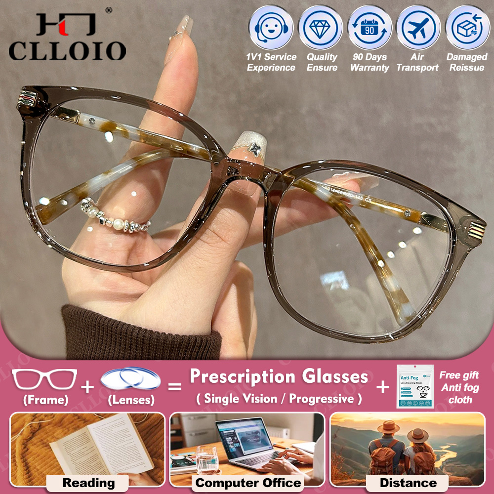 CLLOIO Round Large Frame Myopi - Office High Tech ulasan dan harga