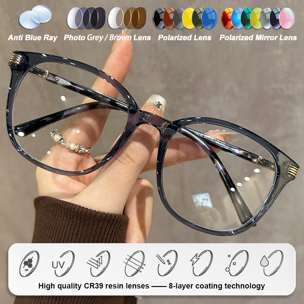 CLLOIO Round Large Frame Myopi - Office High Tech ulasan dan harga