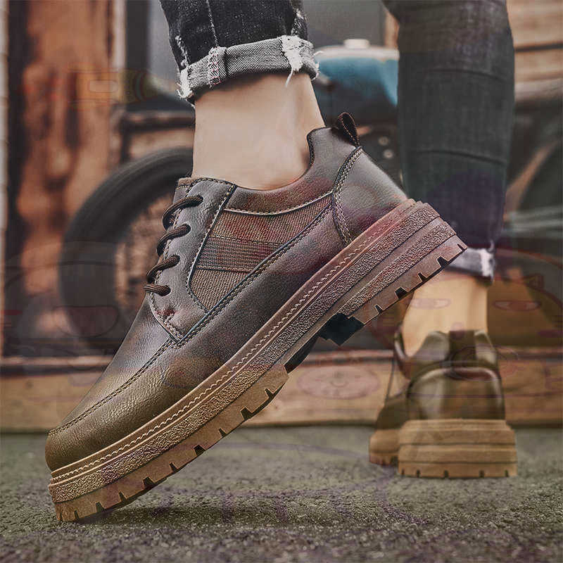 Dark Natural Leather Fashion T - Classic Tech Office Number ulasan dan harga