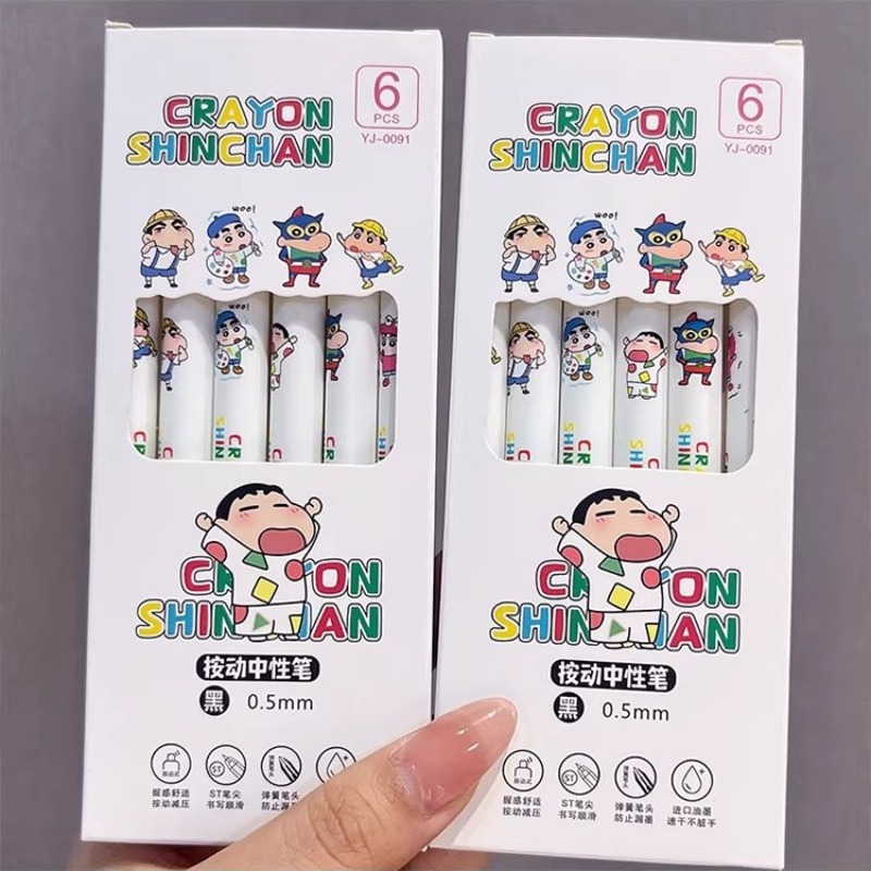 Cute Crayon Shin-chan Push Pen - Office High Tech ulasan dan harga