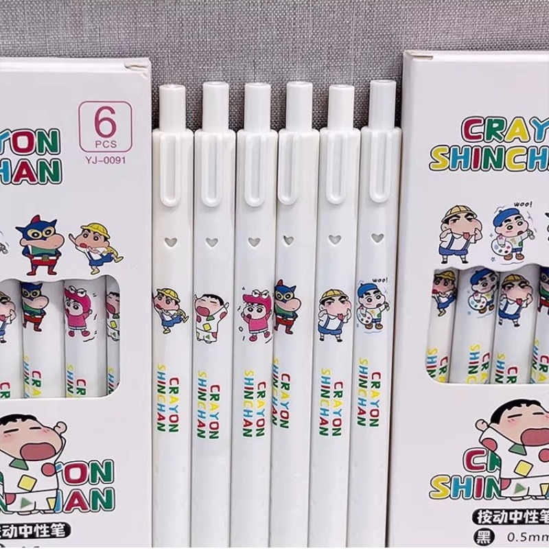 Cute Crayon Shin-chan Push Pen - Office High Tech ulasan dan harga