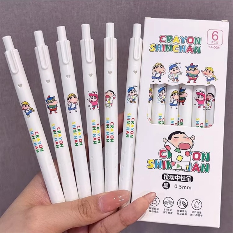 Cute Crayon Shin-chan Push Pen - Office High Tech ulasan dan harga