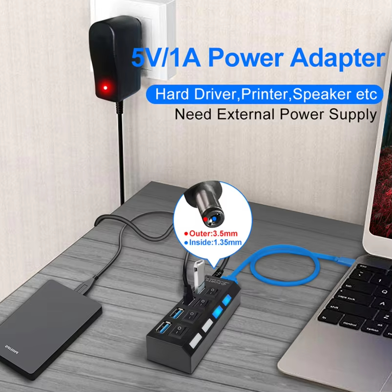 High Speed 4 Ports USB HUB 4×U - Multi Port Usb Hub ulasan dan harga