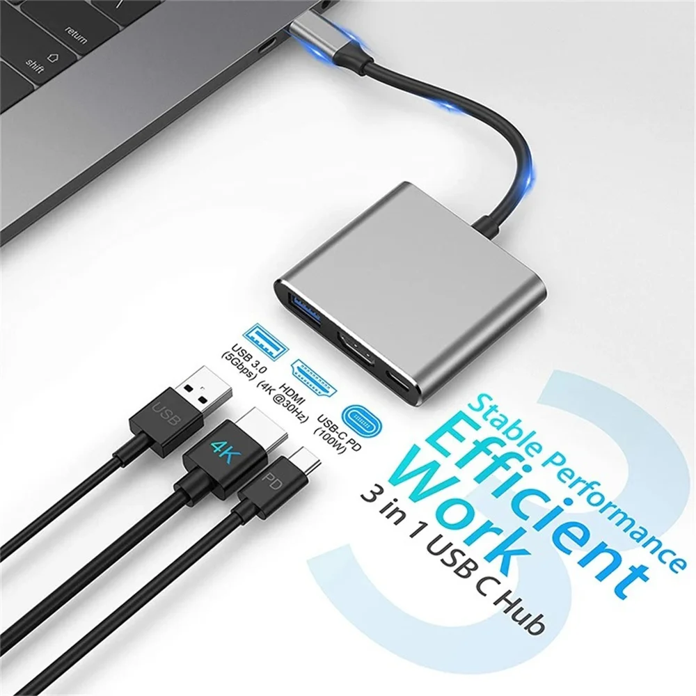 USB C HUB 3-in-1 Multiports Ad - Multi Port Usb Hub ulasan dan harga