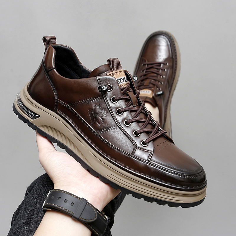 Luxury Genuine Leather Mens Ca - Office High Tech ulasan dan harga