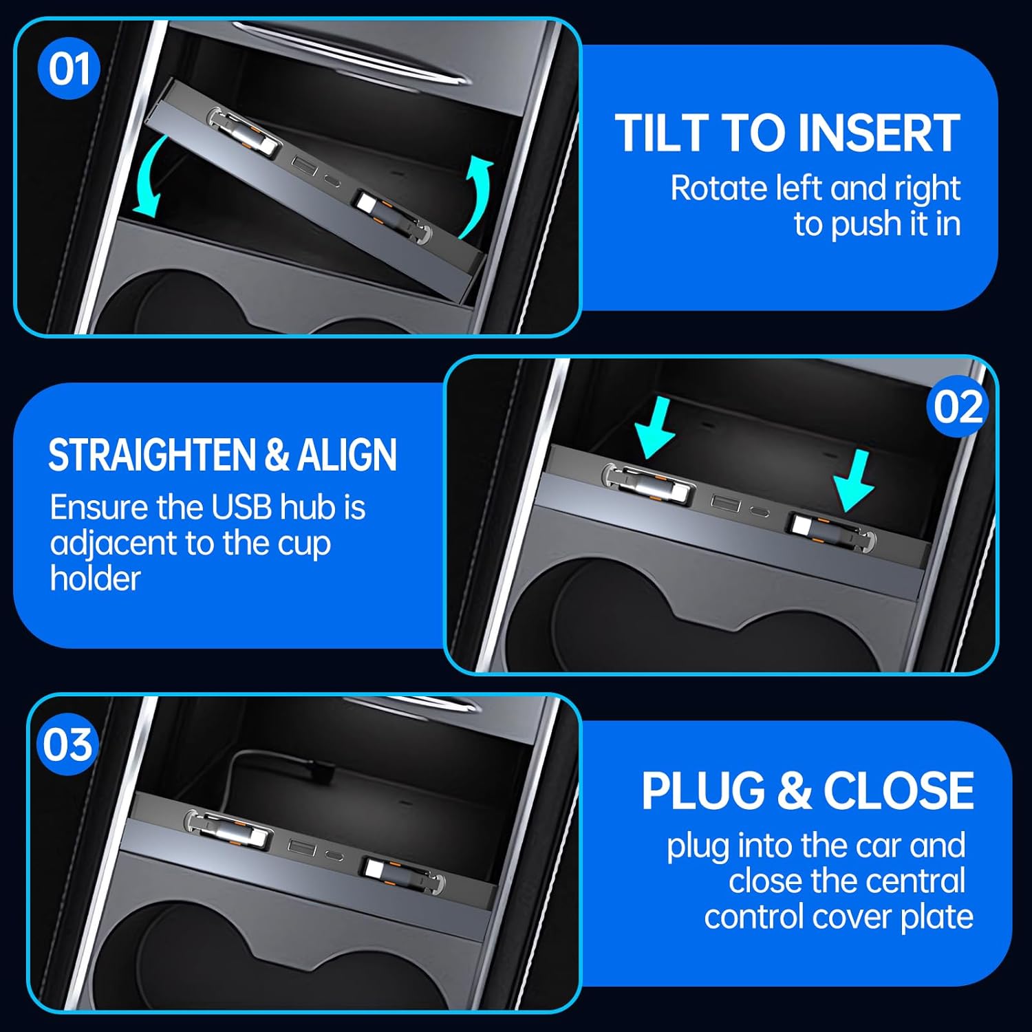 USB Hub for Tesla Model Y 2020 - Multi Port Usb Hub ulasan dan harga