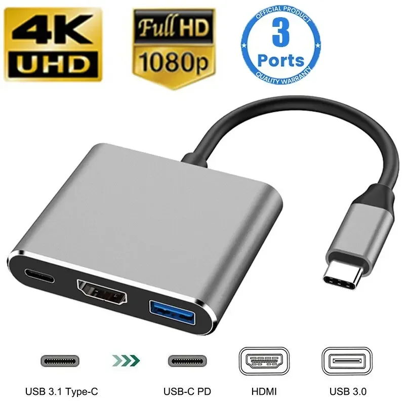Type-C 3-in-1 Multiport Adapte - Multi Port Usb Hub ulasan dan harga